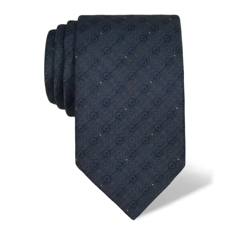 Kravata CROATA Klasični Velika Krugovi Svijetlo plava  Svila 100%  