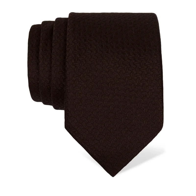 Kravata CROATA Klasični  Sitni uzorak Smeđa  Svila 100%  