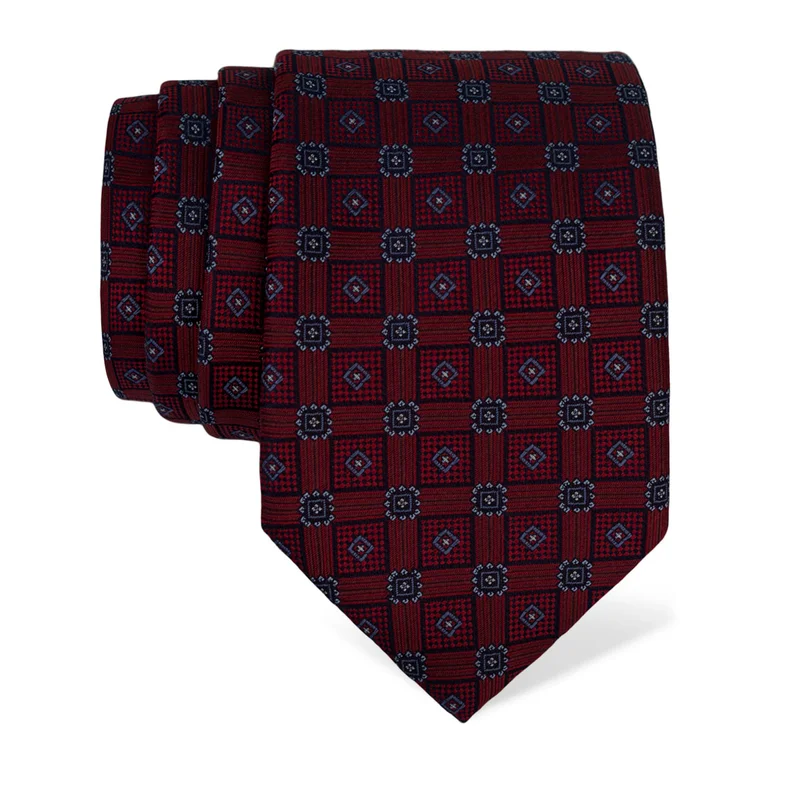 Kravata CROATA Klasični  Razno Bordo  Svila 100%  