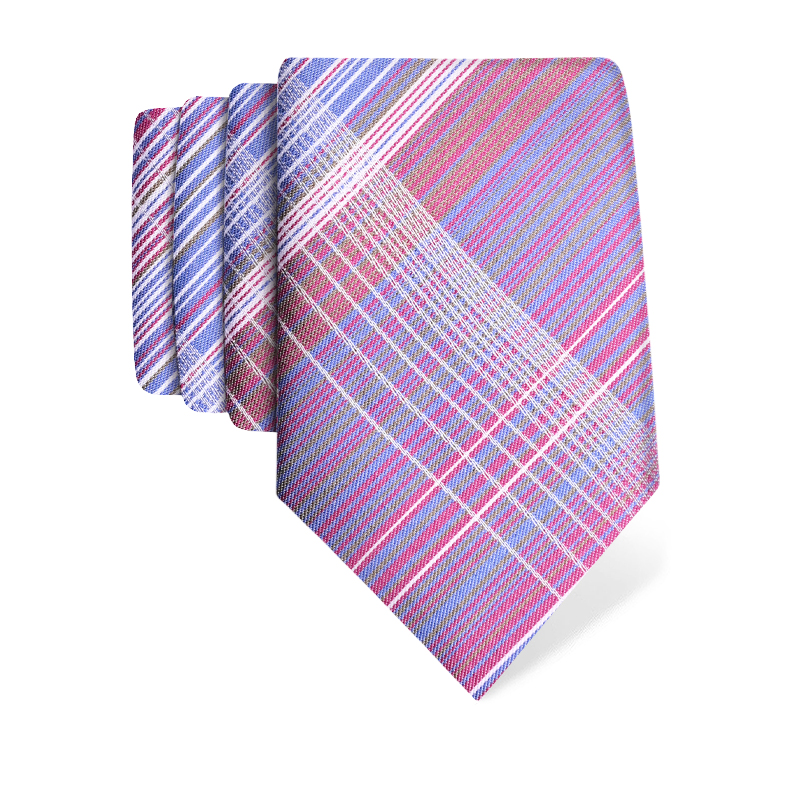 Kravata CROATA Klasični  Karirani Svijetlo plava  Svila 100%  