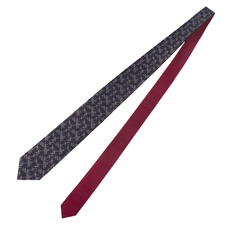 Kravata CROATA Klasični S dva lica Razno Siva  Svila 100%  