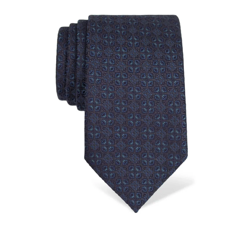 Kravata CROATA Brijuni Klasični  Razno Tamno plava  Svila 100%  