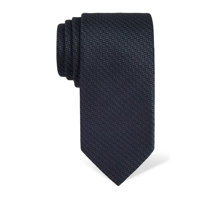 Kravata CROATA Klasični Velika Jednobojni teksturirani Plava  Svila 100%  