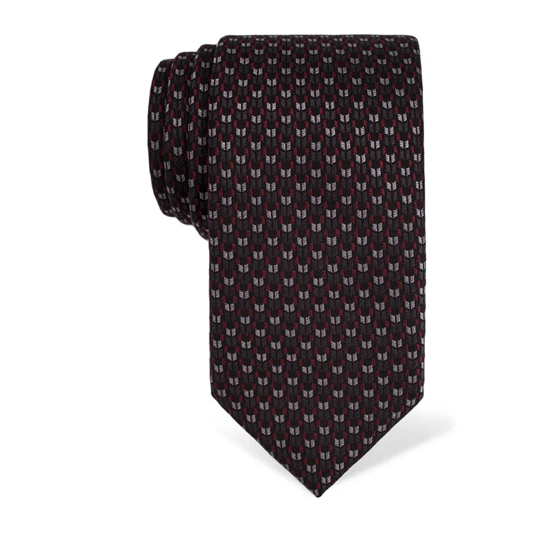 Kravata CROATA Klasični Velika Sitni uzorak Siva  Svila 100%  