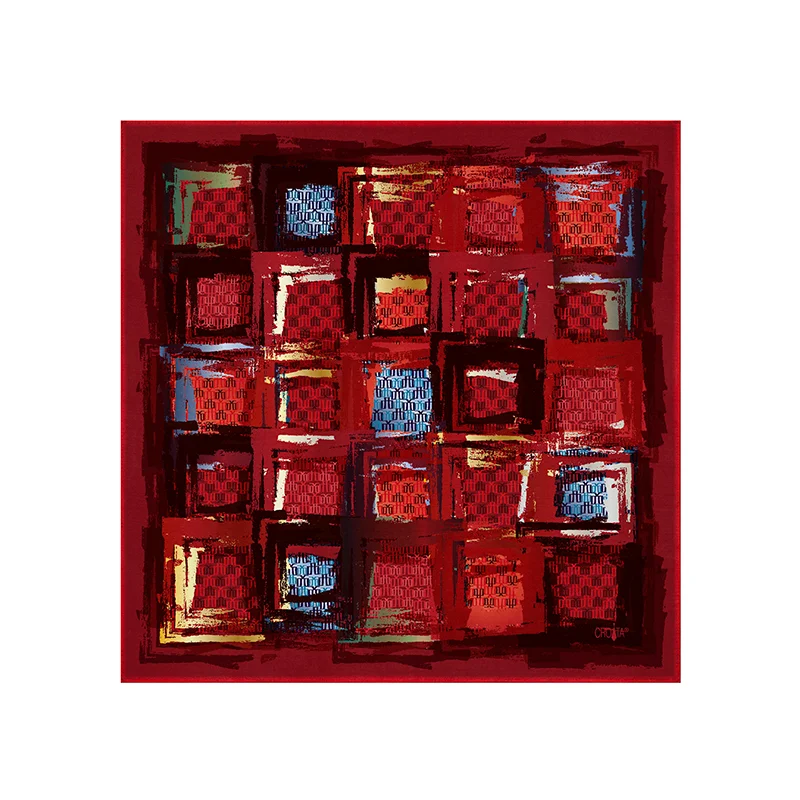 Rubac CROATA Tematski  Glagoljica Crvena  Svila 100%  