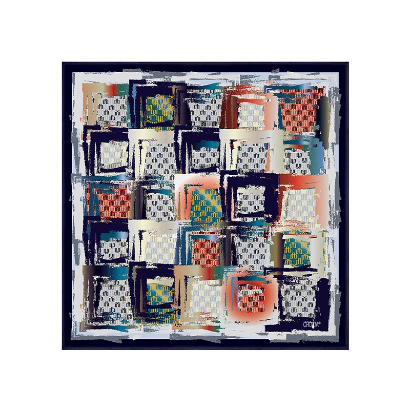 Rubac CROATA Tematski  Glagoljica Tamno plava  Svila 100%  