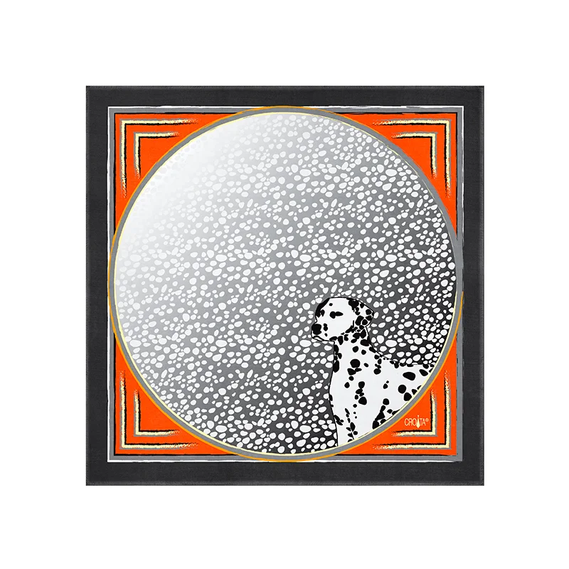 Rubac CROATA Tematski  Dalmatiner Siva  Svila 100%  