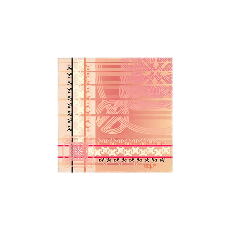 Rubac CROATA Tematski  Pleter i glagoljica Roza  Svila 100%  