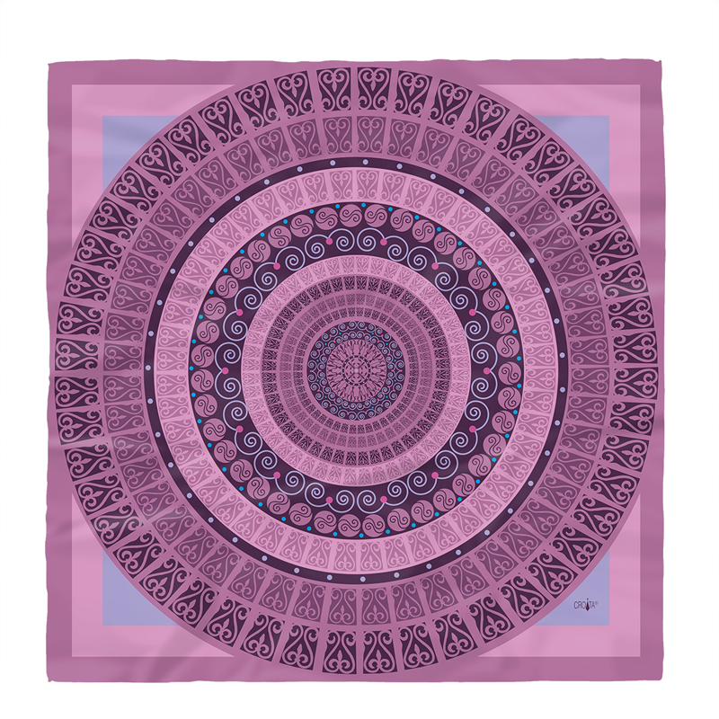 Rubac CROATA Brijuni Tematski Limitirana serija Secesija Lila  Svila 100%  