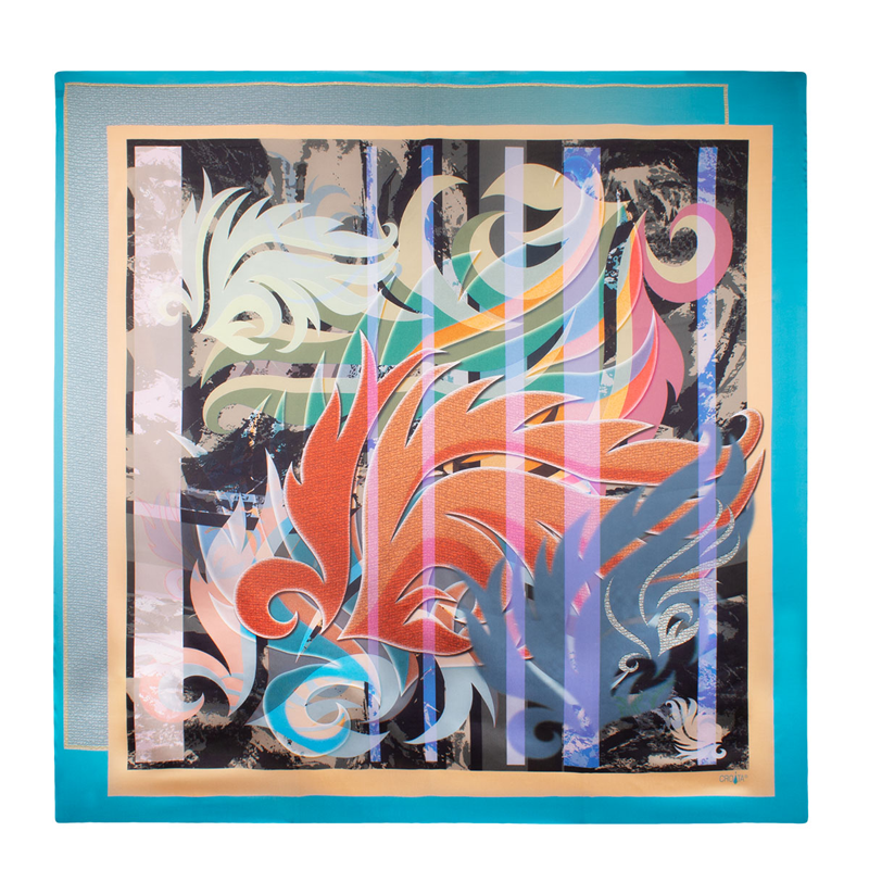 Rubac CROATA Brijuni Klasični Limitirana serija Flora i Fauna Tirkizna  Svila 100%  