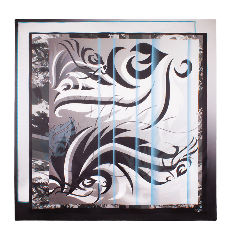 Rubac CROATA Brijuni Klasični Limitirana serija Flora i Fauna Siva  Svila 100%  