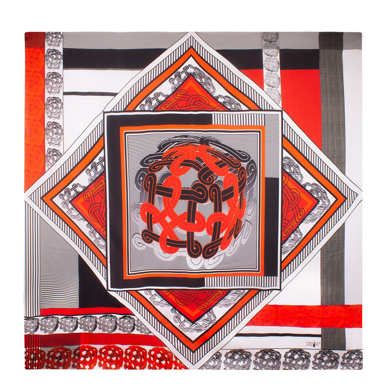 Rubac CROATA Brijuni Tematski Limitirana serija Pleter Crna  Svila 100%  