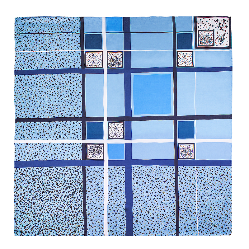 Rubac CROATA Brijuni Tematski Limitirana serija Dalmatiner Svijetlo plava  Svila 100%  