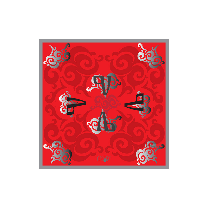 Rubac CROATA Brijuni Tematski  Glagoljica Crvena  Svila 100%