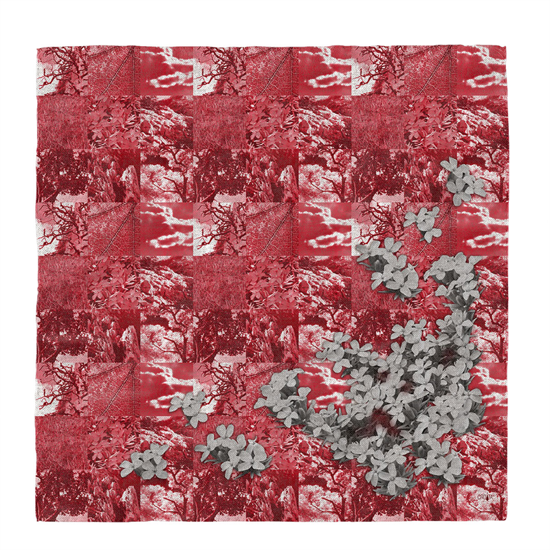 Rubac CROATA Dubrovnik Tematski Rubac, tematski Planina Velebit Crvena  Vuna 48%, Svila 35%, Kašmir 17%  