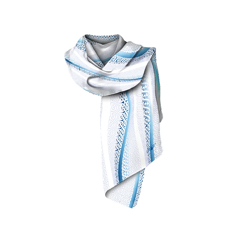 Šal CROATA Tematski  Pleter Bijela  Svila 100%  