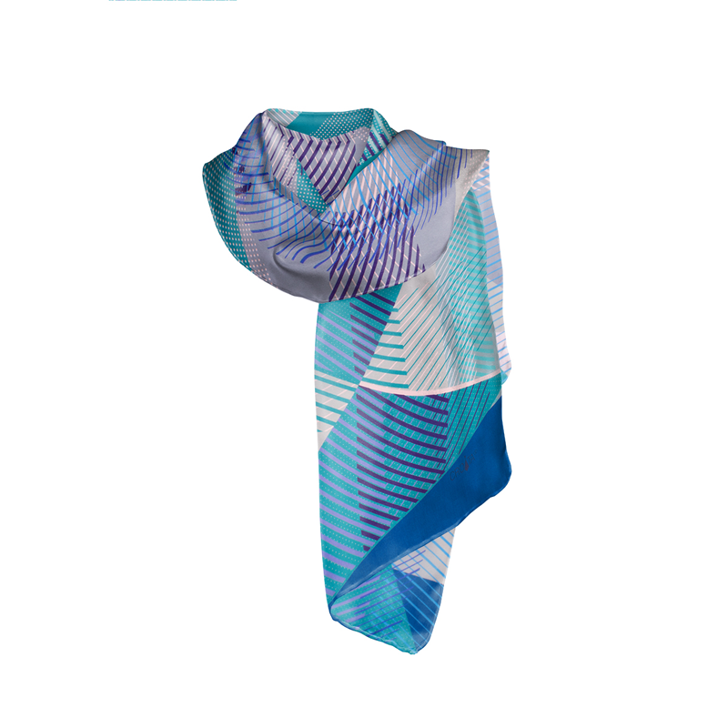 Šal CROATA Klasični Šal, klasičan Razno Petrolej  Svila 100%  