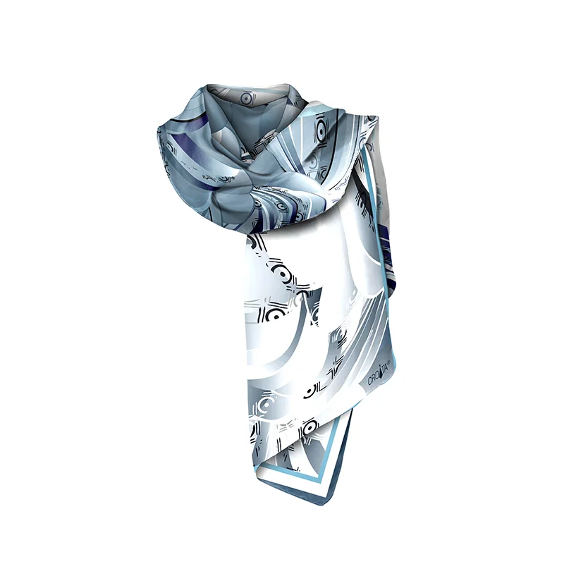 Šal CROATA Klasični  Razno Siva  Svila 100%  