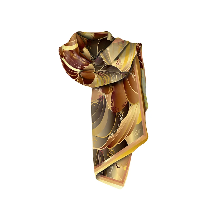 Šal CROATA Klasični  Razno Žuta  Svila 100%  