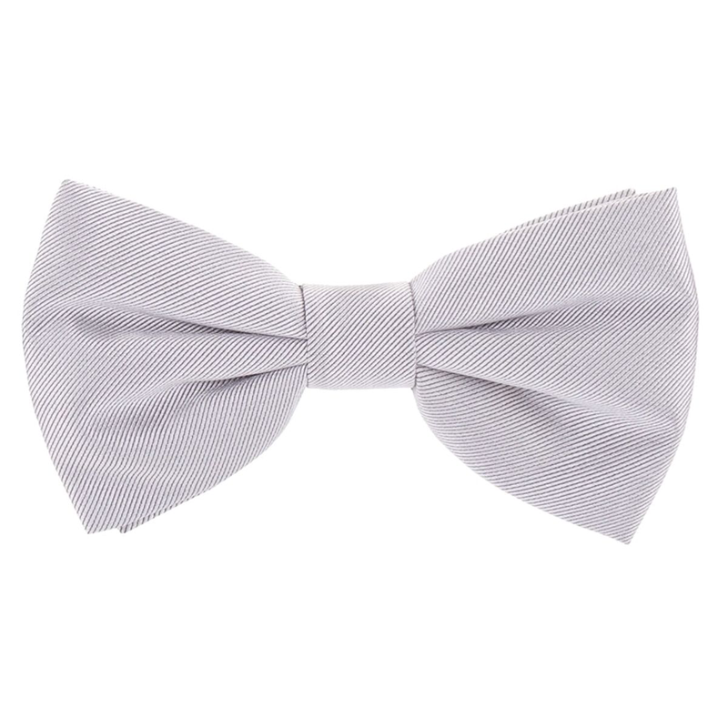 Leptir kravata CROATA Klasični Vezana leptir kravata Jednobojni teksturirani Svijetlo siva  Svila 100%  