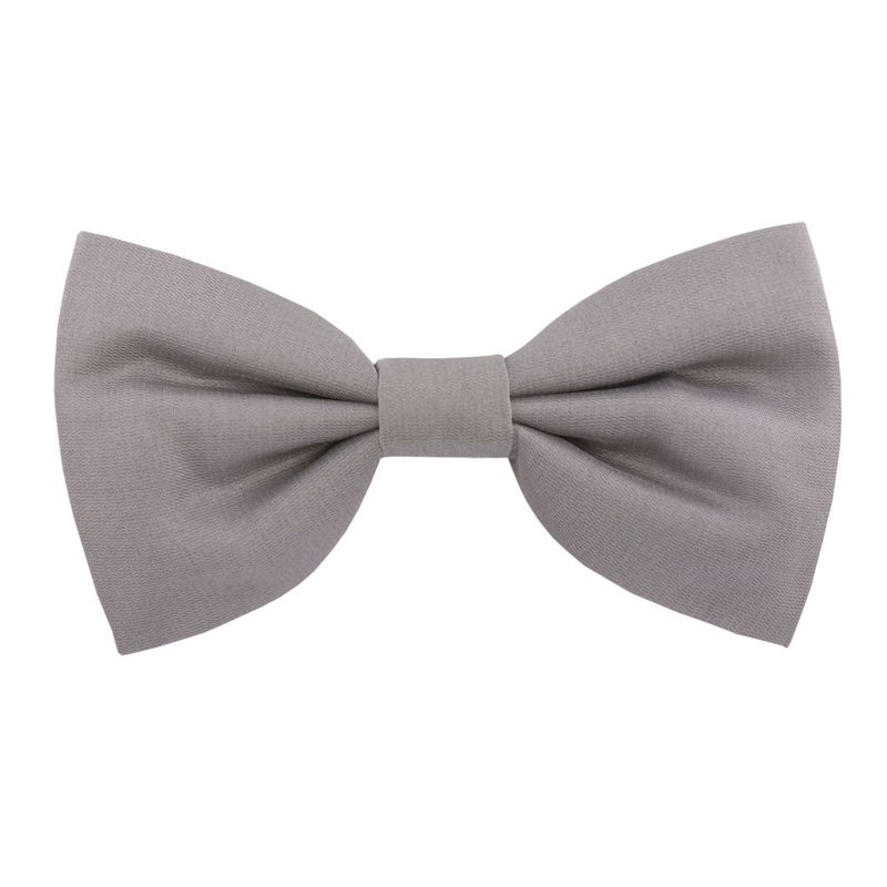 Leptir kravata CROATA Klasični  Jednobojni Svijetlo siva  Svila 100%  