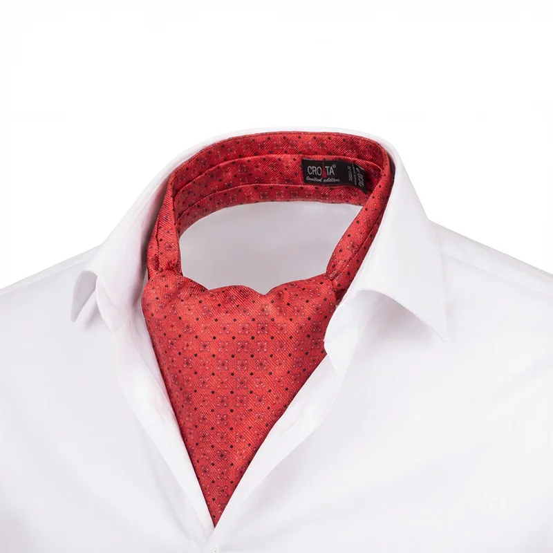 Vratna marama CROATA Tematski  Glagoljica Crvena  Svila 100%  