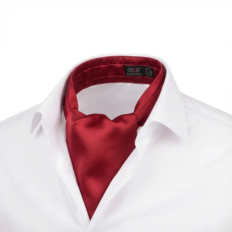 Vratna marama CROATA Klasični  Jednobojni Crvena  Svila 100%  