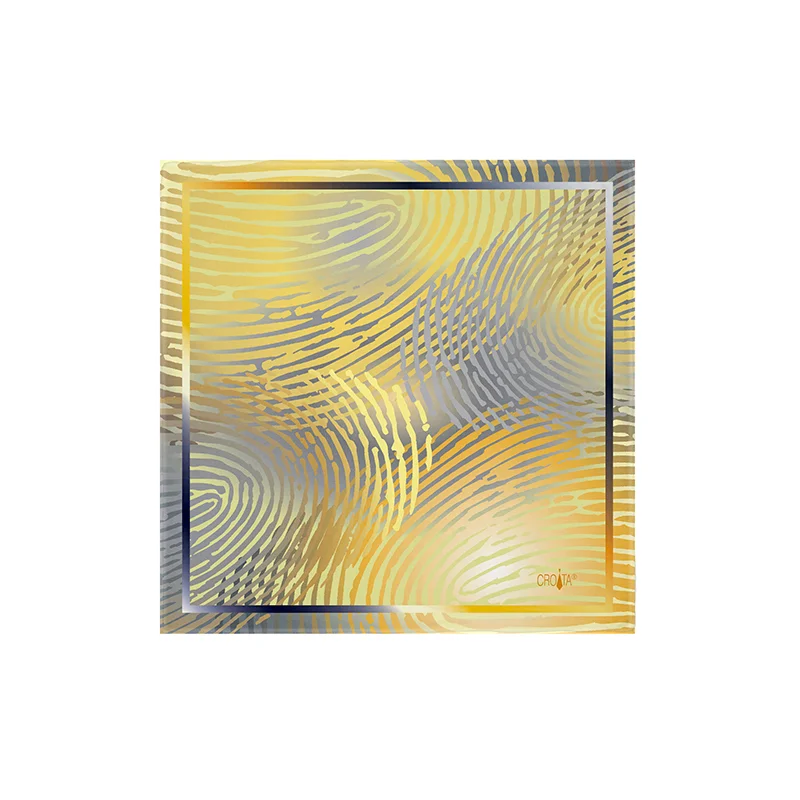 Mali rubac CROATA Tematski  Vučetićevi otisci Žuta  Svila 100%  