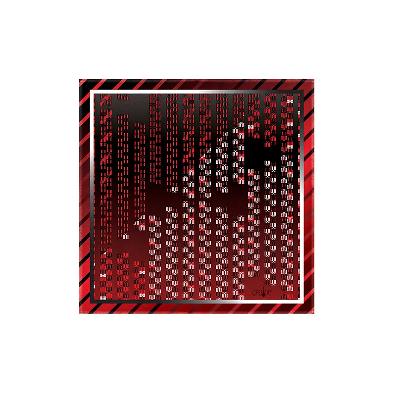 Mali rubac CROATA Tematski  Glagoljica Crvena  Svila 100%  