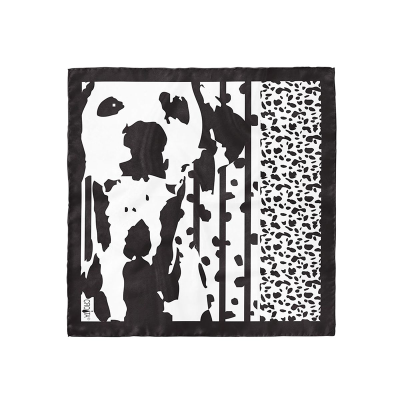 Mali rubac CROATA Tematski Rubac, tematski Dalmatiner Crna  Svila 100%  