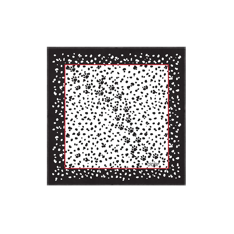 Mali rubac CROATA Tematski  Dalmatiner Crna  Svila 100%  