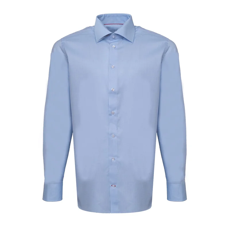 Košulja CROATA Brijuni Klasični Blago strukirani Sitni uzorak Svijetlo plava  Pamuk 100 %  Dugi rukav