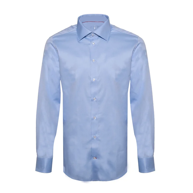 Košulja CROATA Brijuni Klasični Blago strukirani Jednobojni teksturirani Svijetlo plava  Pamuk 100 %  Dugi rukav