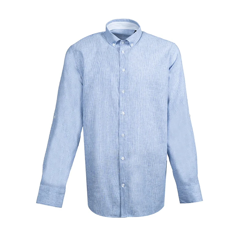 Košulja CROATA  Brijuni lan Klasični Blago strukirani Jednobojni Bijela  Lan 55%, Pamuk 45%  Dugi rukav